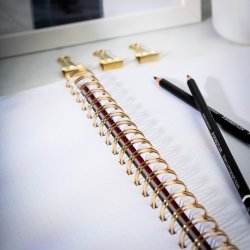 Burde Dotnotes Notesbog, A5, blomster