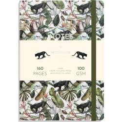 Burde Deluxe Notesbog, A5, linjeret, panther