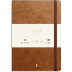 Burde Deluxe Notesbog, A5, linjeret, brown