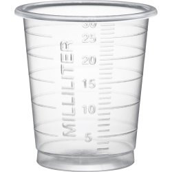 Medicinkopp 30 ml | Ø3,8 cm | Transparent