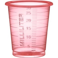 Medicinkopp 30 ml | Ø3,8 cm | Röd
