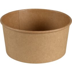 Papskål, Rund, Brun, 730ml, 50 stk