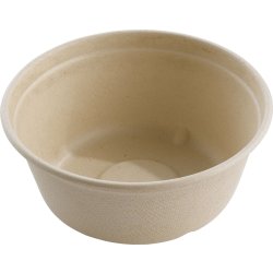 Fiberskål, Sukkerrør, Brun, 500ml, 125 stk