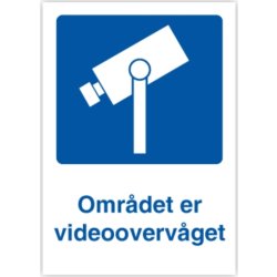 Området er videoovervåget, Refleks Alu, 210x297 mm