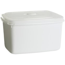 Mikrobox, Plast, Vit, Fyrkantig, 2,3 l