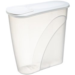 Dispenserbox, Plast, Vit/transparent, 3,5 l