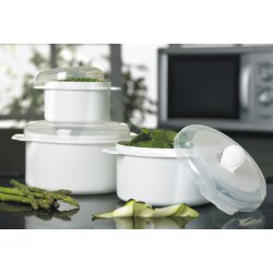 Microboks, Plast, Hvid, Rund, 2 L