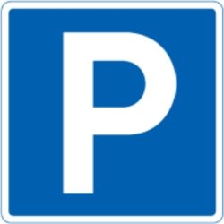 Parkering, Reflekstype 3, 70x70 cm, 2-sidet