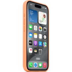 Apple iPhone 15 Pro silikone cover, appelsinsorbet