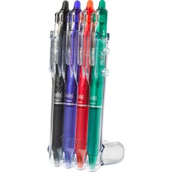 Pilot FriXion Clicker bläckpennor | M | 4 färger