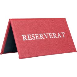 Bordsskylt | Reserverat | Röd