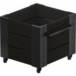 Plus Cubic blomlåda, 46x50x45 cm, Svart/svart