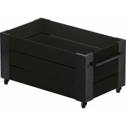 Plus Cubic blomlåda, 87x50x45 cm, Svart/svart