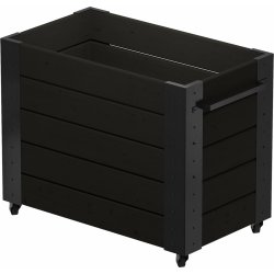 Plus Cubic blomlåda, 87x50x70 cm, Svart/svart