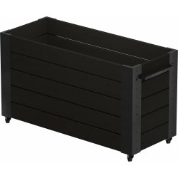 Plus Cubic blomlåda, 120x50x70 cm, Svart/svart