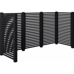 Plus Tokyo avfallsskjul, H:148 cm, Svart