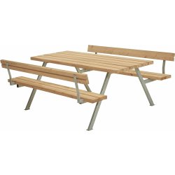 Plus Alpha bänkset med ryggstöd, 177cm, Thermowood