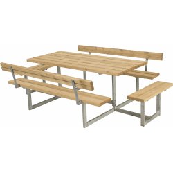 Plus Basic bänkset med ryggstöd, Thermowood