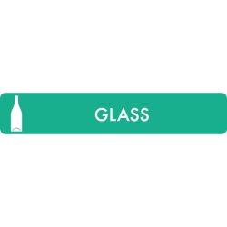Sopsorteringsskylt | 16x3 cm | Glass