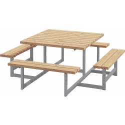 Plus picknickbord/-bänk-set, Thermowood, 200 cm