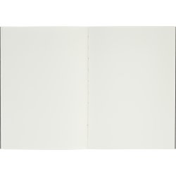 Ikigi Leather Notesbog, A5, blank, sort, logo