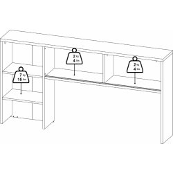 Small Officeline skrivebordreol, lys