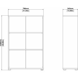 DEMO: Small Officeline bogreol, lav, antracit