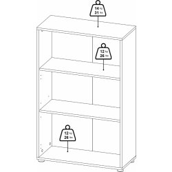 DEMO: Small Officeline bogreol, lav, antracit