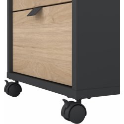 Small Officeline kassette, 3 skuffer, eg/sort