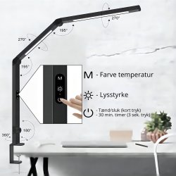 Nola bordskærm LED-lampe