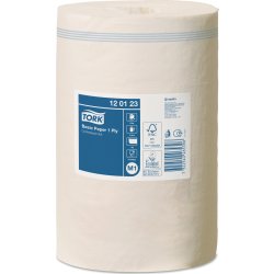 Tork M1 Basic Aftørringspapir 1-lag, Hvid, 11 rl