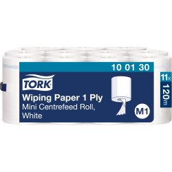 Tork M1 Standard torkpapper, 1-lager, vit, 11 rl