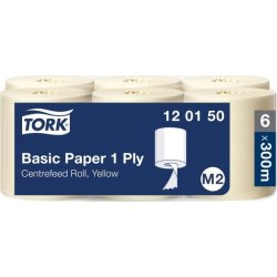 Tork M2 Basic avtorkningspapper, 1-lager, 6 rullar