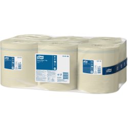 Tork M2 Basic Aftørringspapir, 1-lag, Gul, 6 rl