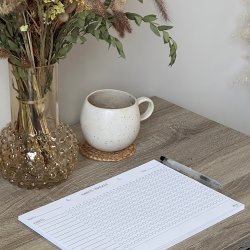 Naga A4 Planlægningsblok, månedsplan, engelsk