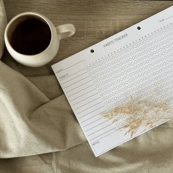 Naga A4 Planlægningsblok, månedsplan, engelsk