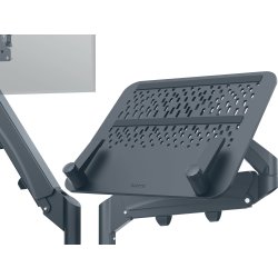 Leitz Ergo Dual+Laptop Monitor Arm, Mørkegrå