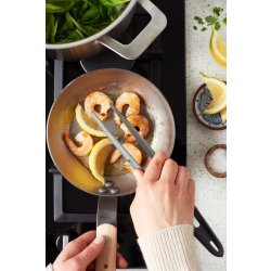 GastroMax Stegepincet, sort, plast, 29 cm.