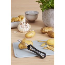 GastroMax Skrællekniv m/vippeblad, sort, 16 cm.
