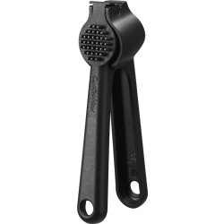 GastroMax vitlökspress, svart, plast, 17 cm