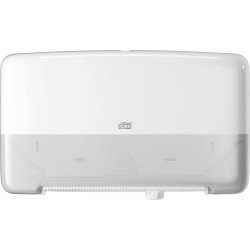 Tork T2 Twin Dispenser MiniJumbo Toiletpapir, Hvid