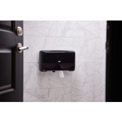 Tork T2 Twin Dispenser MiniJumbo Toiletpapir, Sort