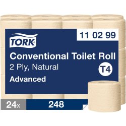 Tork T4 Advanced toalettpapper, natur, 24 rullar