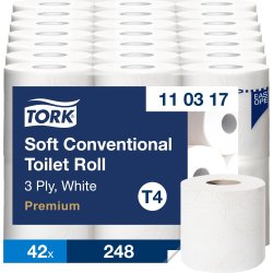 Tork T4 Premium Toiletpapir | 3-lag | 42 rl