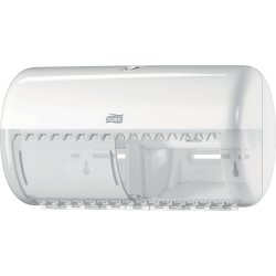 Tork T4 Twin dispenser för toalettpapper, vit