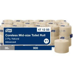 Tork T7 Adv. toalettpapper u. hylsa, natur, 36 rl.
