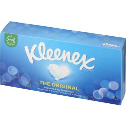 Kleenex Ansigtsservietter, 3-lags, Hvid, 72 ark