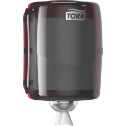 Tork W2 Maxi Dispenser Aftørringspapir, Sort/rød