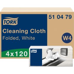 Tork W4 Allround torkdukar, vit, 120 st.