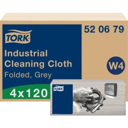 Tork W4 Industriell torkduk, grå, 1-lager, 120 st.
